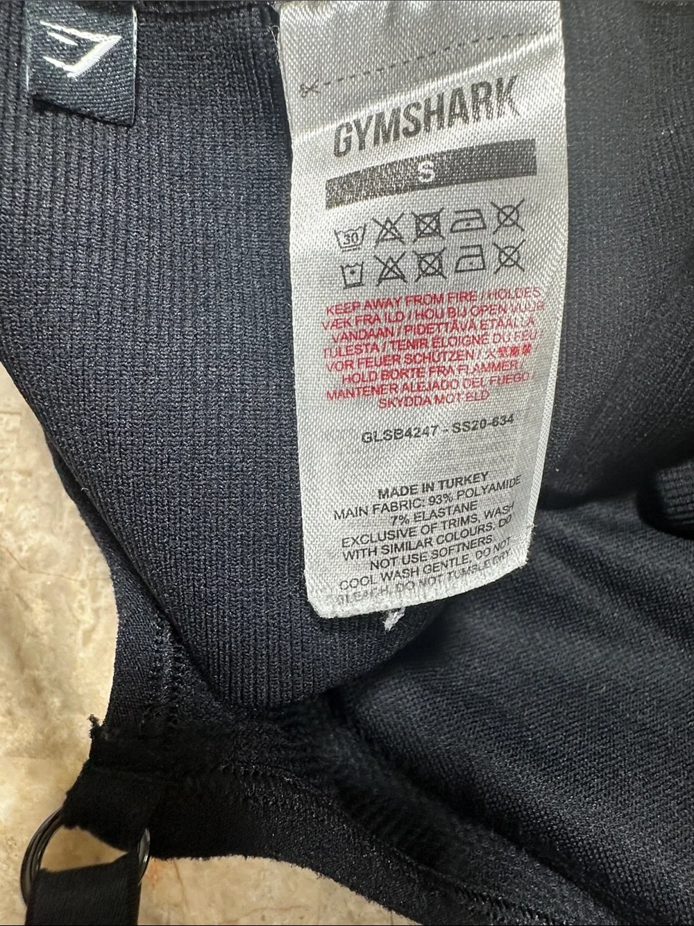 Gymshark Black Seamless Crop Sports Bra